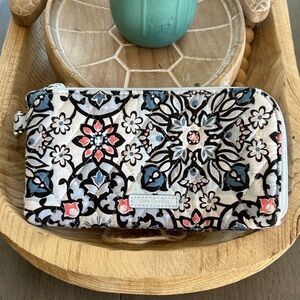 Vera Bradley Blue and Pink Floral Wallet